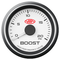 SAAS boost gauge 2" white 0-20psi for Ford Ranger PX P5AT 3.2 DI 