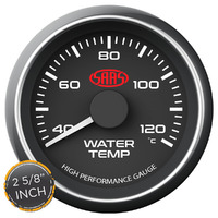 SAAS Water Temp Gauge 40°-120° 2 5/8 inch Black Muscle Series SG-WT258B