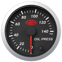 SAAS Oil Press Gauge 0-140psi 52mm Black Street Series SG21230