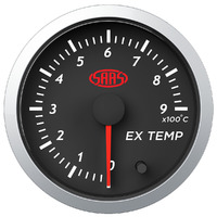 SAAS Exhaust Temp Gauge 0°-900° 52mm Black Street Series SG21240