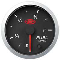 SAAS Fuel Level Gauge 52mm Black Street Series SG21290