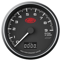 SAAS Tachometer 0-9K Shiftlite 3 1/2" 89mm In Dash Black Muscle Series SG31642