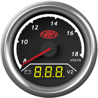 SAAS Dual Gauge Volt 8v-18v/Volt 8v-18v Analogue/Digital Trax Series SG615050