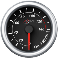 SAAS Oil Press Gauge 0-140psi 52mm Black Autoline SG71230