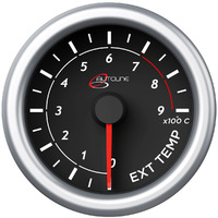 SAAS Exhaust Temp Gauge 0°-900° 52mm Black Autoline SG71240