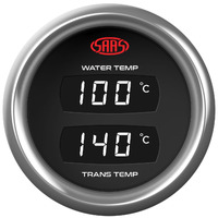 SAAS Dual Digital Gauge Water Temp 40°-120° / Trans Temp 60°-200° SG912022