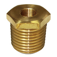 SAAS Gauge Bush Brass Adaptor 3/8"NPT to 1/8"NPT SGA-320051