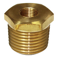 SAAS Gauge Bush Brass Adaptor 1/2"NPT to 1/8"NPT SGA-320053