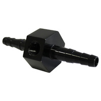 SAAS Inline Gauge Adaptor 5/16-3/8 Black Billet 1/8" NPT Female SGA1008