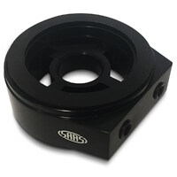 SAAS Oil Filter Sandwich Plate Billet Black SGAP1