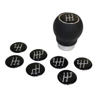 SAAS Leather Gear Knob Black Ball with 8 Shift Patterns SGKRB