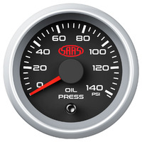 SAAS Oil Press Gauge 0-140psi 52mm Black Muscle Series 2 SGOP52BS2