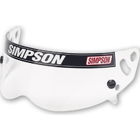 Simpson Replacement Visor Clear Simpson X Bandit Diamondback Skull & RX Helmets