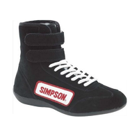 Simpson High Top Driving Shoe Size 10 Black, SFI Approved SI28100BK