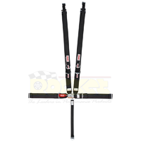 Simpson 5 Point Dual Harness For HANS Device Black 55" Latch & Link Pull Down