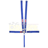 Simpson Sprint Car 5 Point Harness Blue Latch & Link Pull Down No Right Adjuster