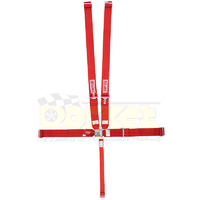 Simpson Sprint Car 5 Point Harness Red Latch & Link Pull Down No Right Adjuster
