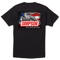 Simpson 2015 American Flyer Tee Black, Medium SI43058M