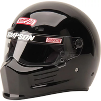 Simpson Super Bandit Helmet Large (7-3/8" - 7-1/2"), Black, Snell SA2015 SI6210032