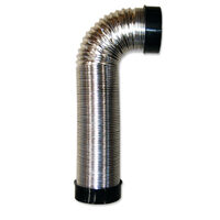 AIR INTAKE PIPE 100CM LENGTH X 8CM WIDTH SILVER