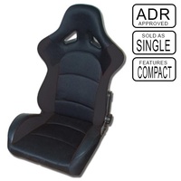 SPORTS SEAT BLACK WITH FIBREGLASS BACK RIGHT OR LEFT