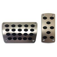 SAAS Pedal Pad Kit Chrome Black Auto SPKA8556