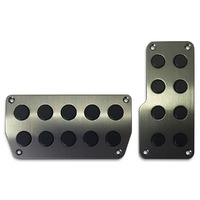 SAAS Pedal Pad Kit Charcoal Steel Auto SPKA8582