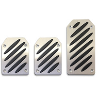 SAAS Pedal Pad Kit Aluminium Black Slots Manual SPKM8538