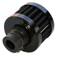 Breather Clamp On 1/2"(12mm) Id Neck Black Top Black Element