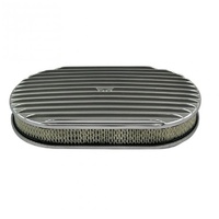 Oval Full Finned Air Cleaner 15" x 2" Holley Edelbrock Quadrajet Carter
