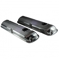 Valve Covers Alloy Ford Windsor V8 260-289-302-351 Finned Polished Baffled-pr