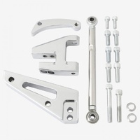 Alternator Bracket Kit Billet Polished Aluminium Chevrolet Small Block Swp