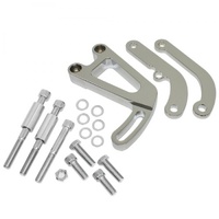 Power Steering Pump Chromed Aluminium Bracket Kit Chevrolet Sm Block Lwp