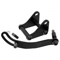 Power Steering Pump Bracket Kit Black Steel Chevrolet Small Block Lwp + Swp