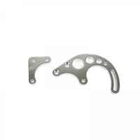 Power Steering Pump Polished Aluminium (2 pce) Bracket Chevrolet Sm Block Lwp