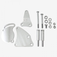 Power Steering Pump Bracket Kit Chrome Steel Chevrolet Small Block Swp Type II