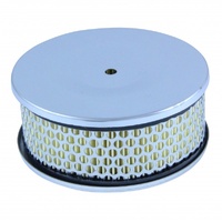 Chrome Air Cleaner 5-1/2" Wide x 55mm Tall 60mm Low Profile Centre Stud