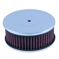 Chrome Air Cleaner 5-1/2" Wide x 55mm Tall 60mm Low Profile Centre Stud