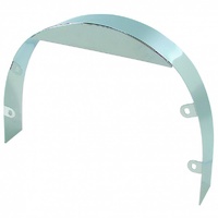 Radiator Fan Shroud Chrome 3" Wide Universal + Mount Hardware 20" Diameter