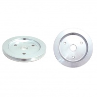 Pulley Crankshaft Single Groove Swp Polished Alloy Small Block Chevrolet 265-400