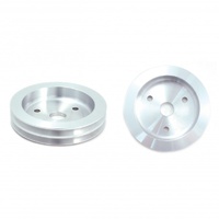 Pulley Crankshaft Double Groove Swp Polished Alloy Small Block Chevrolet 265-400