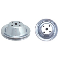 Pulley Water Pump Single Groove Lwp Chromed Steel Small Block Chevrolet 265-400