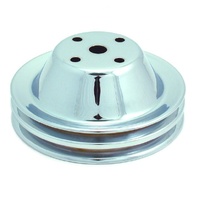 Pulley Water Pump Double Groove Lwp Chrome Steel Small Block Chevrolet 265-400