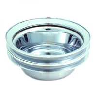 Pulley Crankshaft Double Groove Lwp Chrome Steel Small Block Chevrolet 265-400