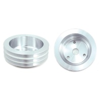 Pulley Crankshaft Triple Groove Lwp Polished Alloy Small Block Chevrolet 265-400