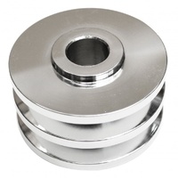 Pulley Alternator Double Groove Sm Block Chevrolet Steel Chrome 2.80 Inch
