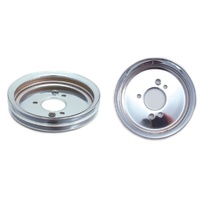 Pulley Crankshaft Double Groove Swp Chromed Steel Big Block Chevrolet 396-454