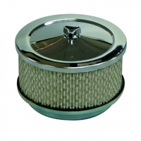 Chrome Air Cleaner 6-3/8" Wide x 3" Tall Suit 5-1/8" Holley Carburettor