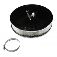 Chrome Air Cleaner 9" Wide x 2" Tall Suit 2-5/8" WW Stromberg Carburettor