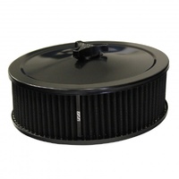 Black Air Cleaner 9" Wide x 3" Tall Holley Edelbrock Quadrajet Carburettor 